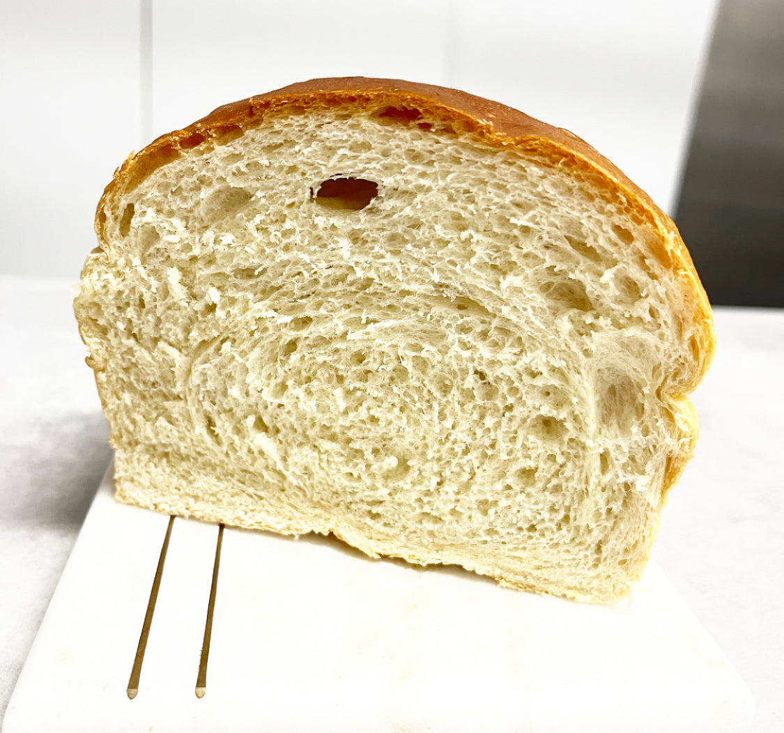 NutmegSpiced freshly baked Grenadian white bread slice with soft texture