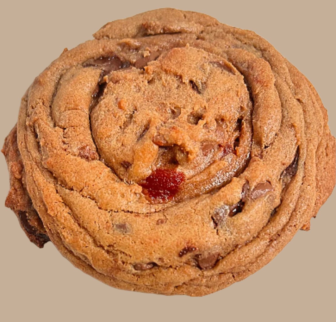 Guava and chocolate chip cookie