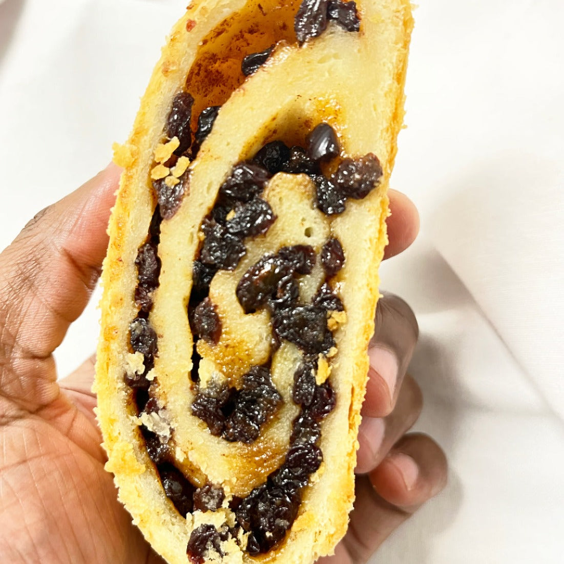 Close-up of Grenadian currant rolls